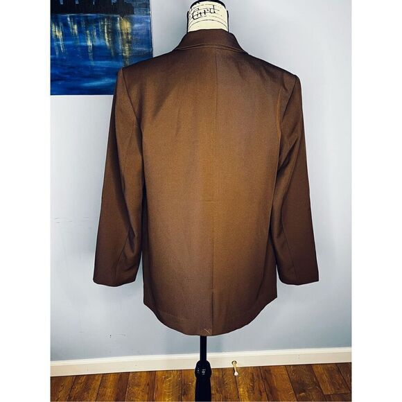 Brand New Aware by Vero Moda Women's Size 8 Brown Double Breasted Jacket - Picture 10 of 10